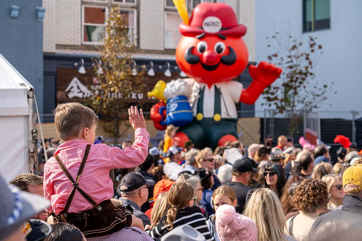 Oktobertfest-Audiences young and old enjoy the festivities in the Willkommen Platz Photo credit Explore Waterloo Region