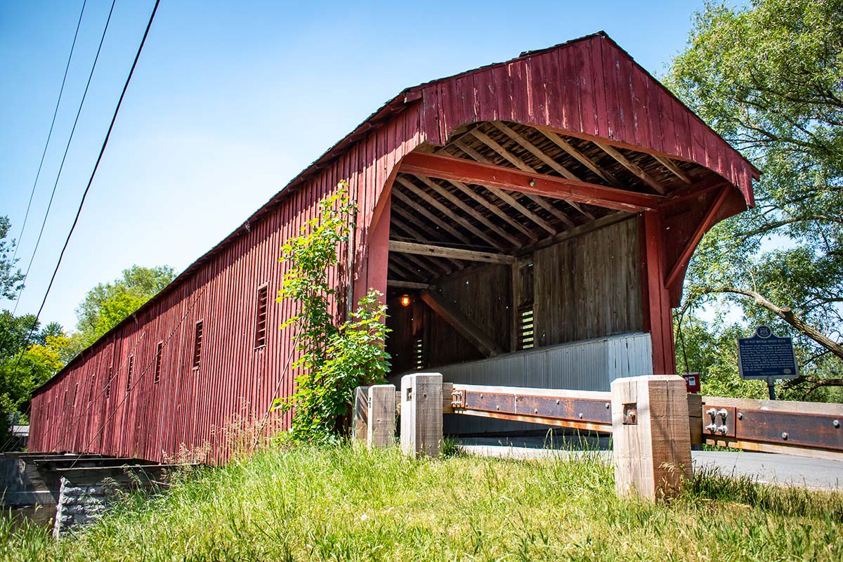 Oktobertfest-ST JACOBS, ON - Covered bridge